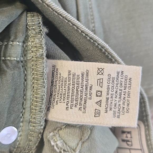 NWT Free People Green Destroyed Skinny Jeans In Moss Size 28 - Picture 7 of 10